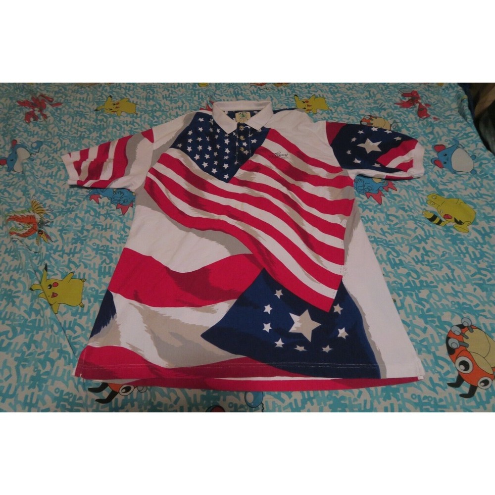 Divots American Flag Independence Day Polo Legacy Golf Links XL USA Patriotic
